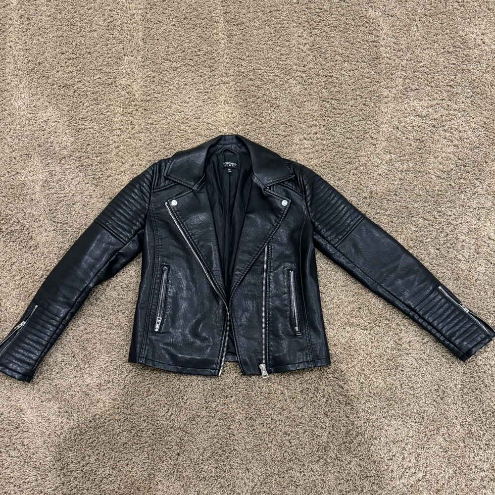 topshop leather jacket